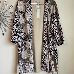 CHICO’S GORGEOUS ANIMAL PRINT JACKET SZ S/M NWT